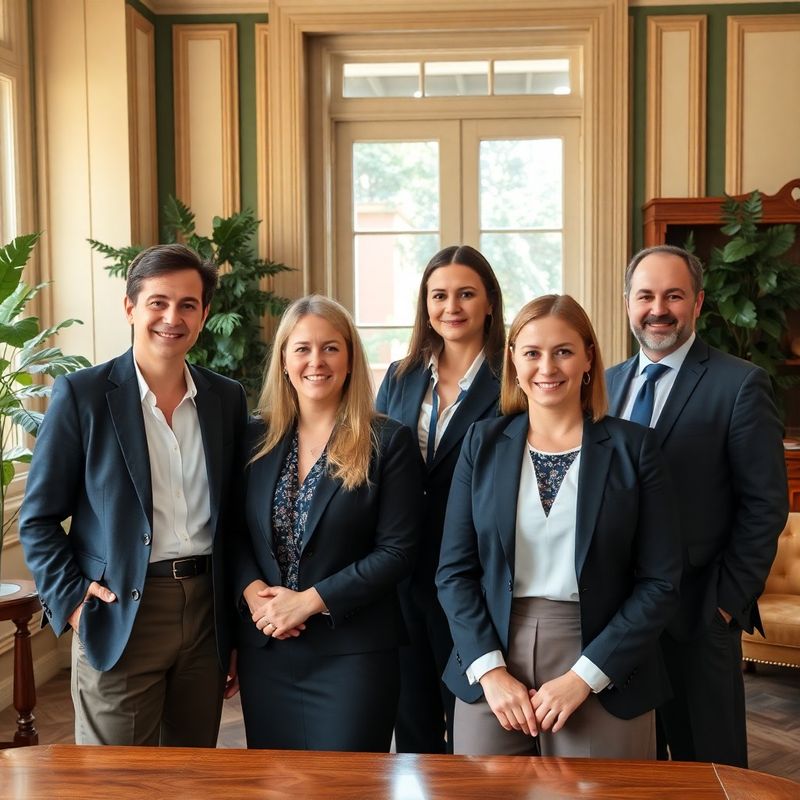 Portret de grup al consultanților StrategyFramework într-un birou clasic din Iași